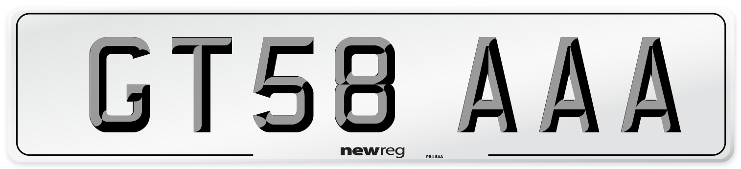 GT58 AAA Number Plate from New Reg